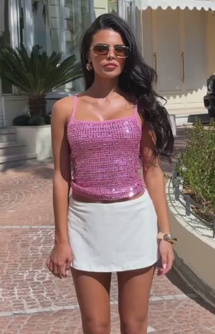 Sweet Like That Sequin Knit Top Pink