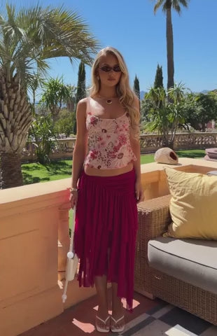 Misty Love Sequin Top Summer Berry