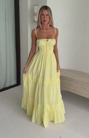 Rumour Has It Maxi Dress Lemon
