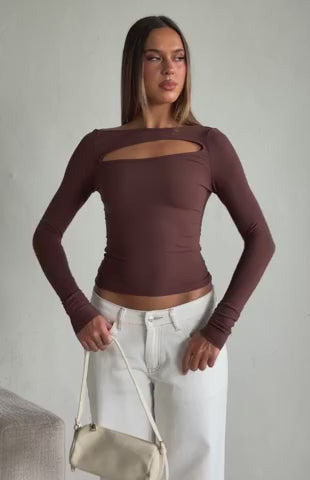 You Just Get Better Long Sleeve Top Expresso